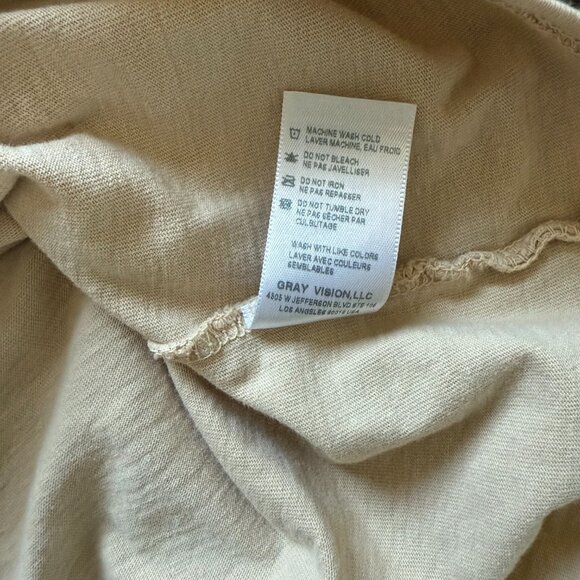 John Elliott Long Sleeve Shirt in Cream - Picture 4 of 5